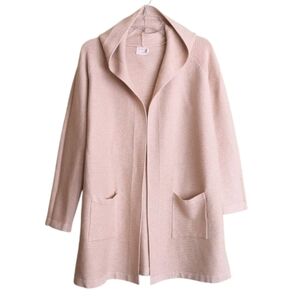 Dreamers By Debut Cardigan Sweater Hooded Beige M/L Scandi Girl